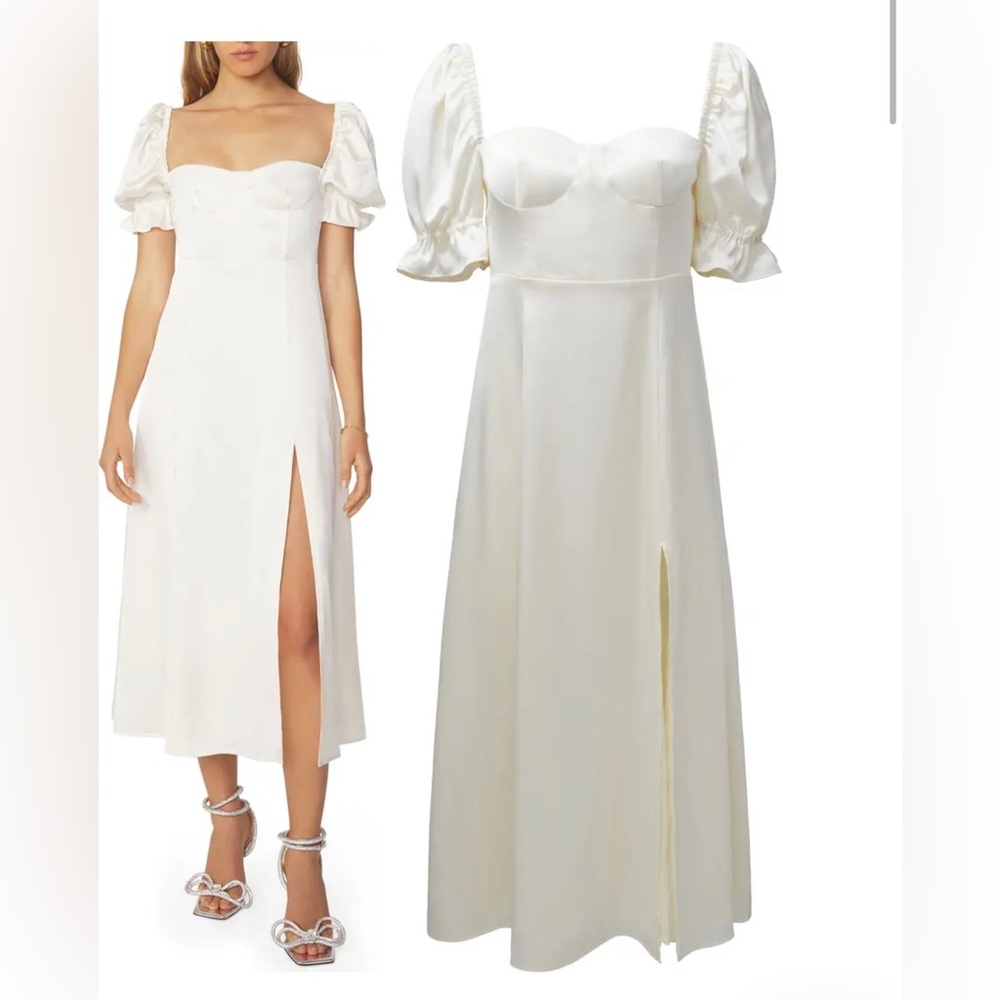 WEWOREWHAT Puff Sleeve Midi Dress